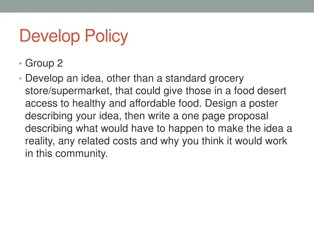 develop policy 1