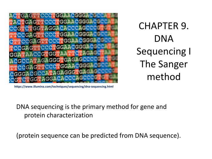 chapter 9 dna sequencing i the sanger method