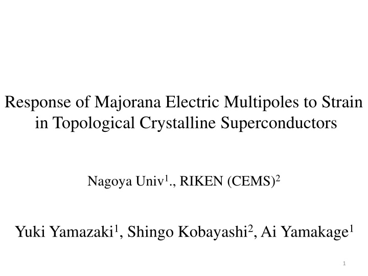 response of majorana electric multipoles