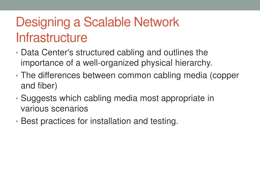 designing a scalable network infrastructure data