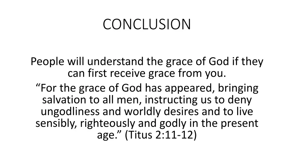 conclusion