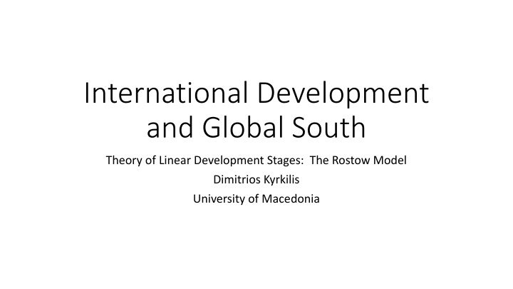 international development and global south