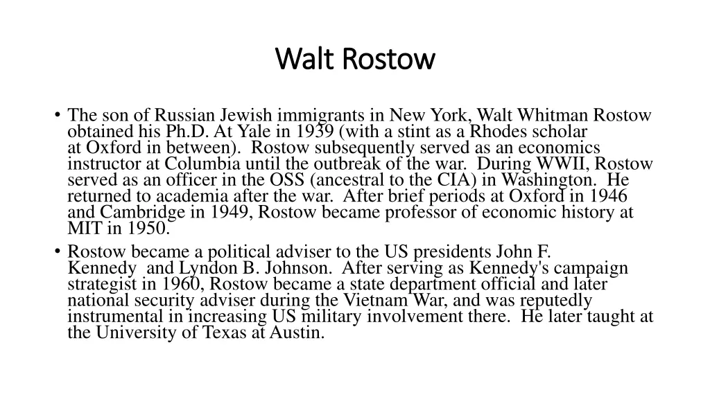 walt rostow walt rostow