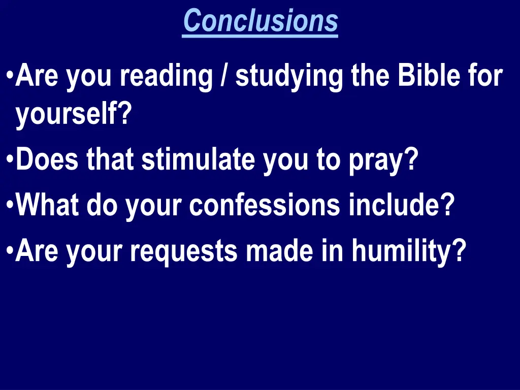 conclusions