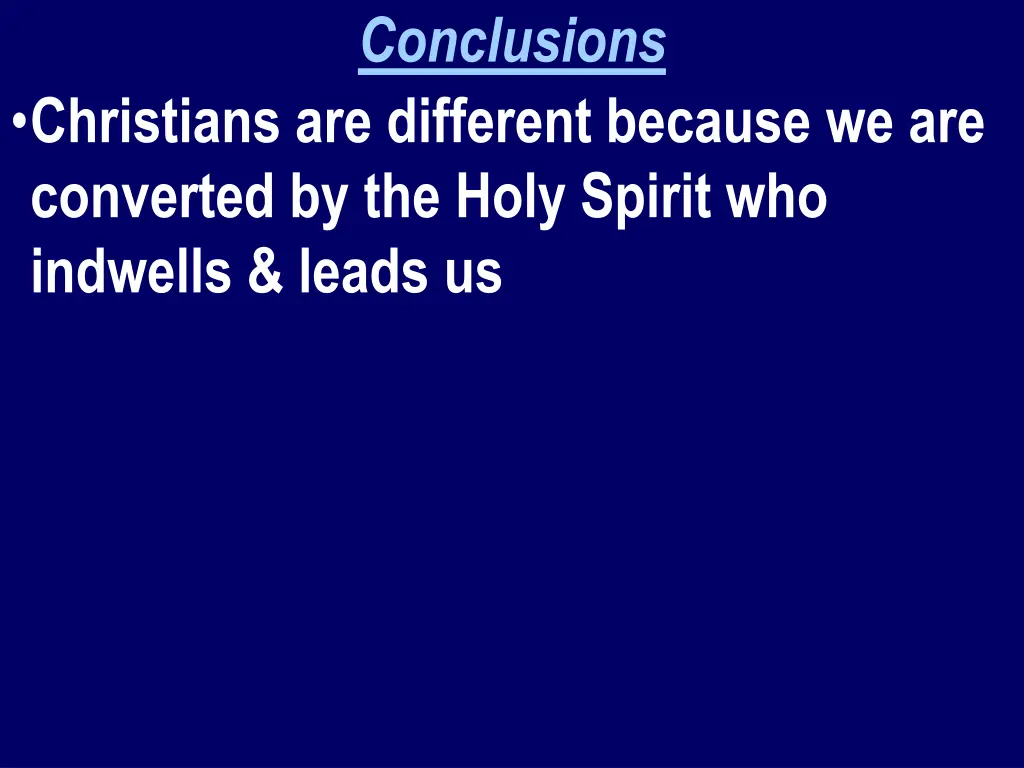 conclusions