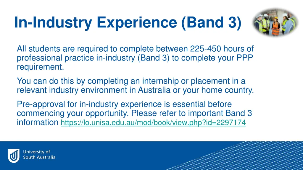 in industry experience band 3