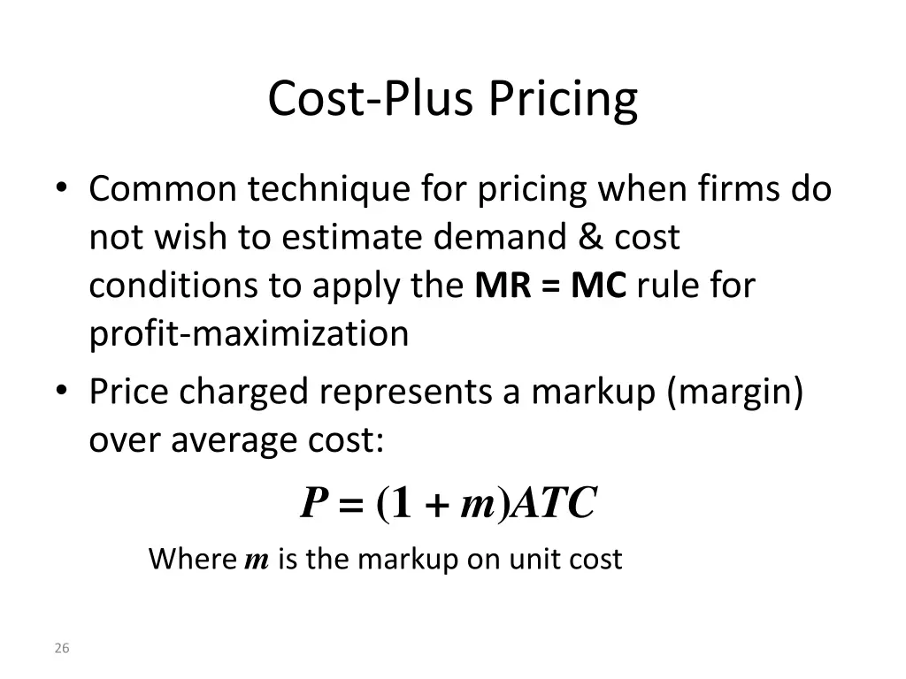 cost plus pricing