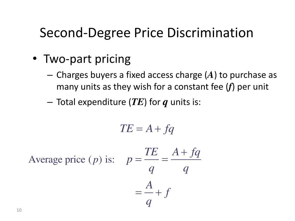 second degree price discrimination 1