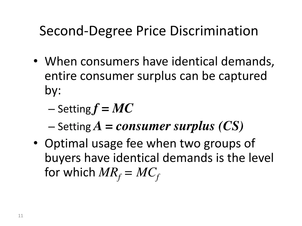 second degree price discrimination 2