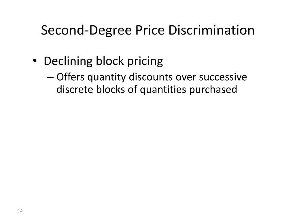 second degree price discrimination 3