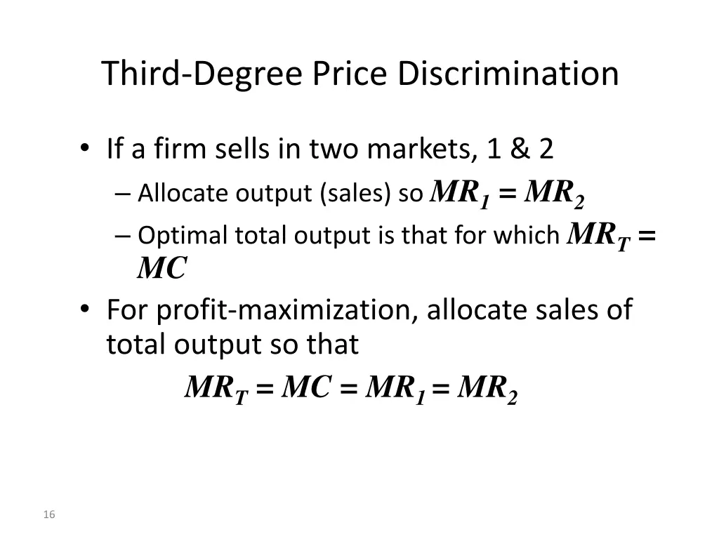 third degree price discrimination