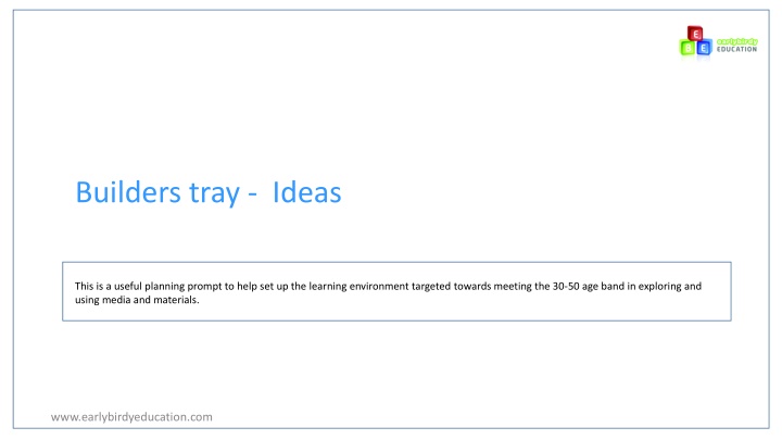 builders tray ideas