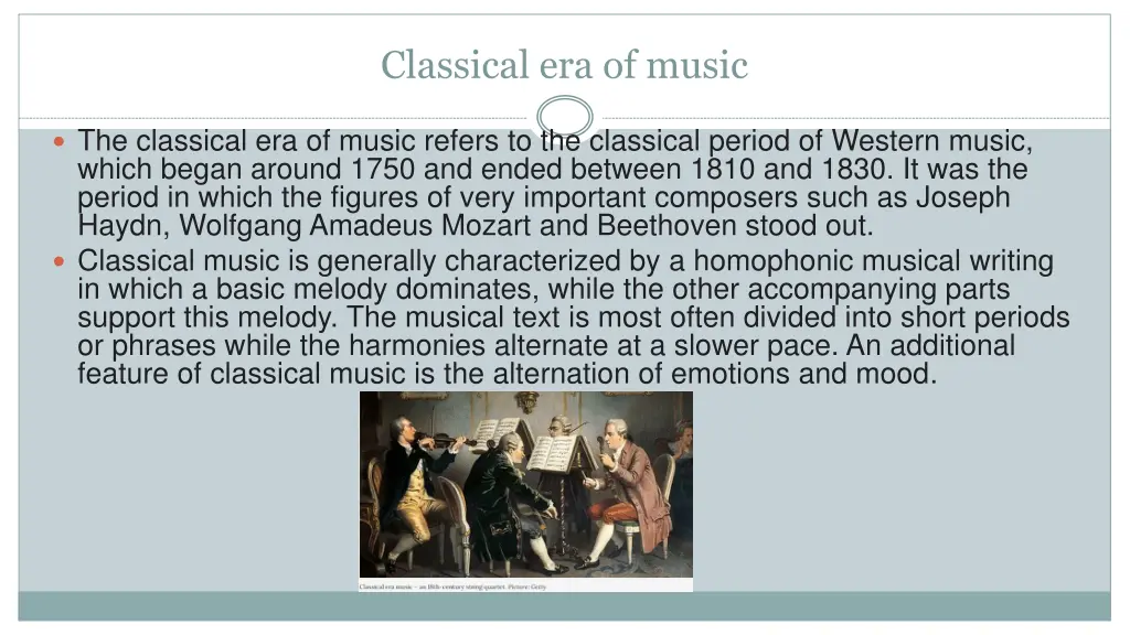 classical era of music