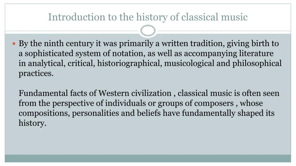 introduction to the history of classical music