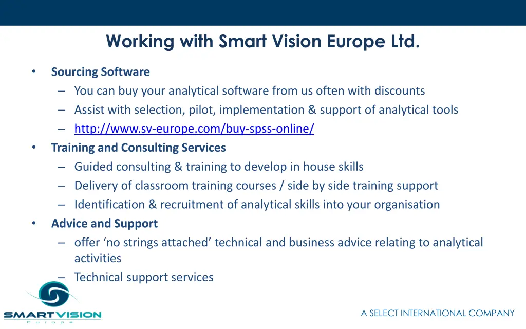 working with smart vision europe ltd