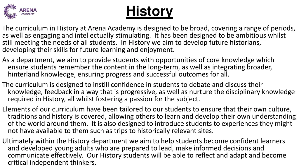 history