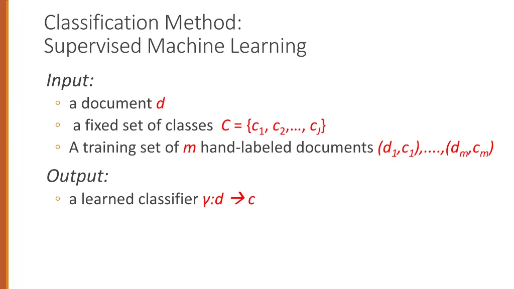 classification method supervised machine learning