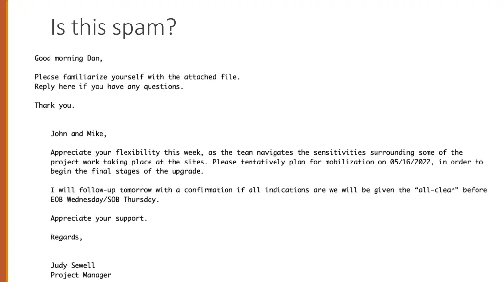 is this spam