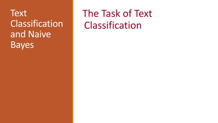 text classification and naive bayes