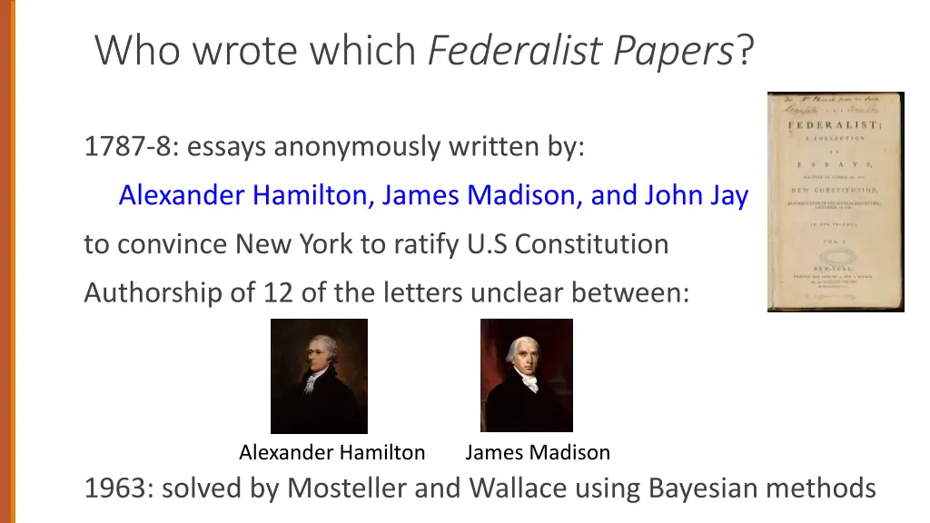who wrote which federalist papers