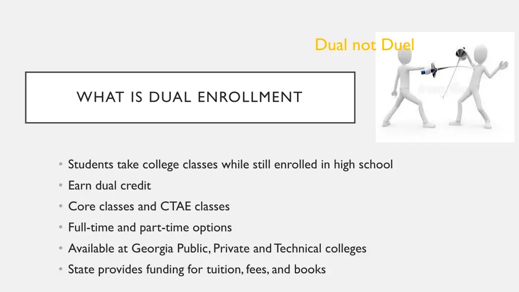dual not duel