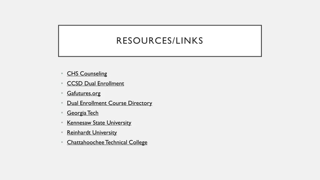 resources links