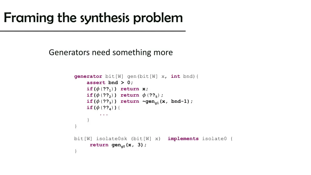 framing the synthesis problem 3