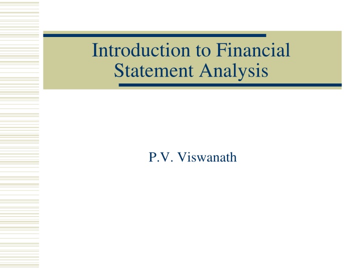 introduction to financial statement analysis
