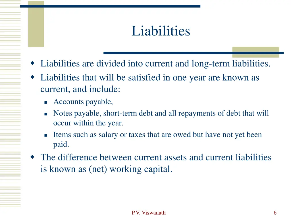 liabilities