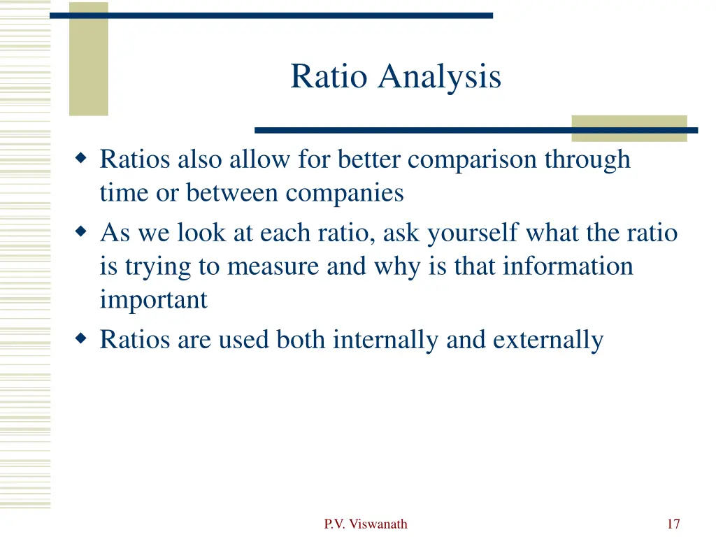 ratio analysis