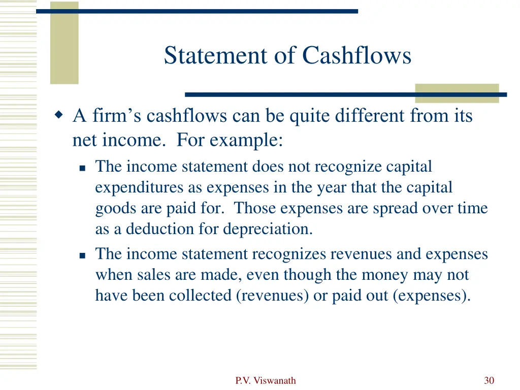 statement of cashflows