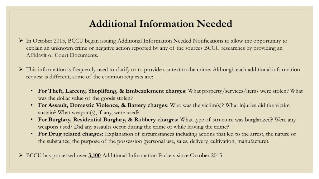 additional information needed