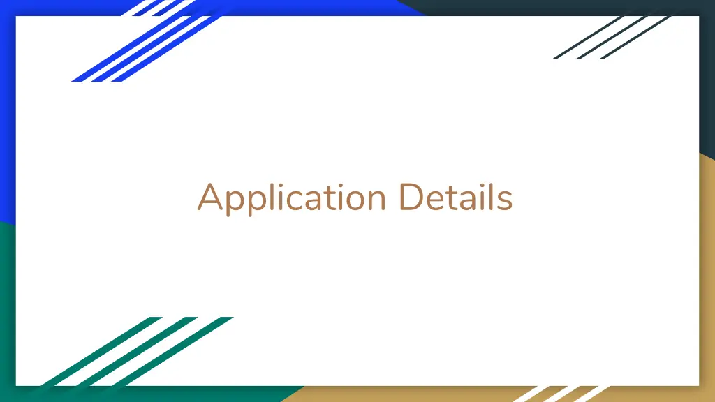 application details