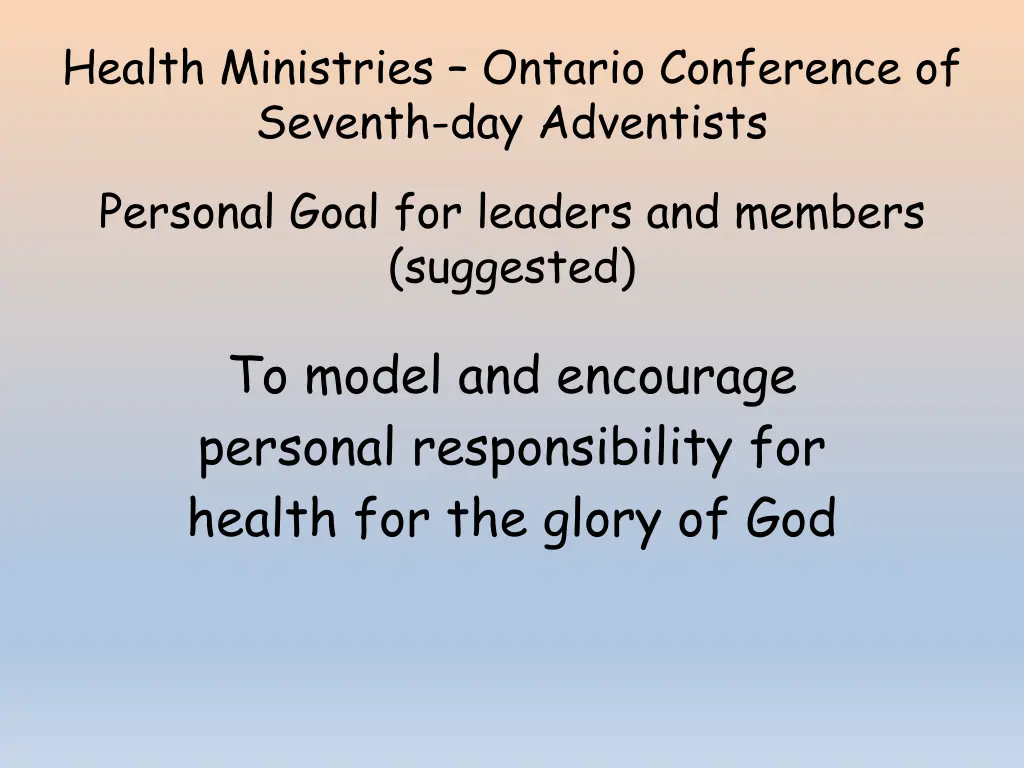 health ministries ontario conference of seventh