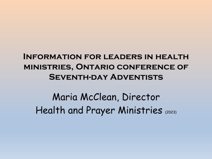 information for leaders in health ministries