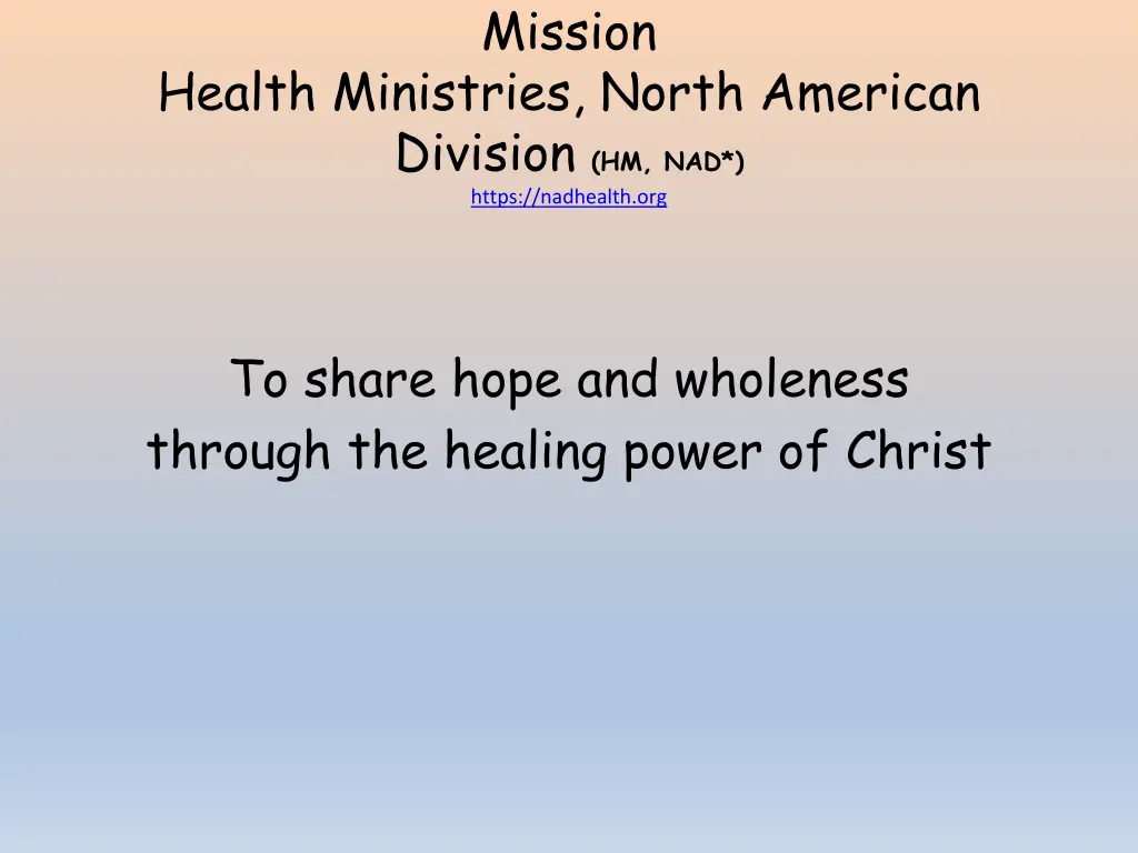 mission