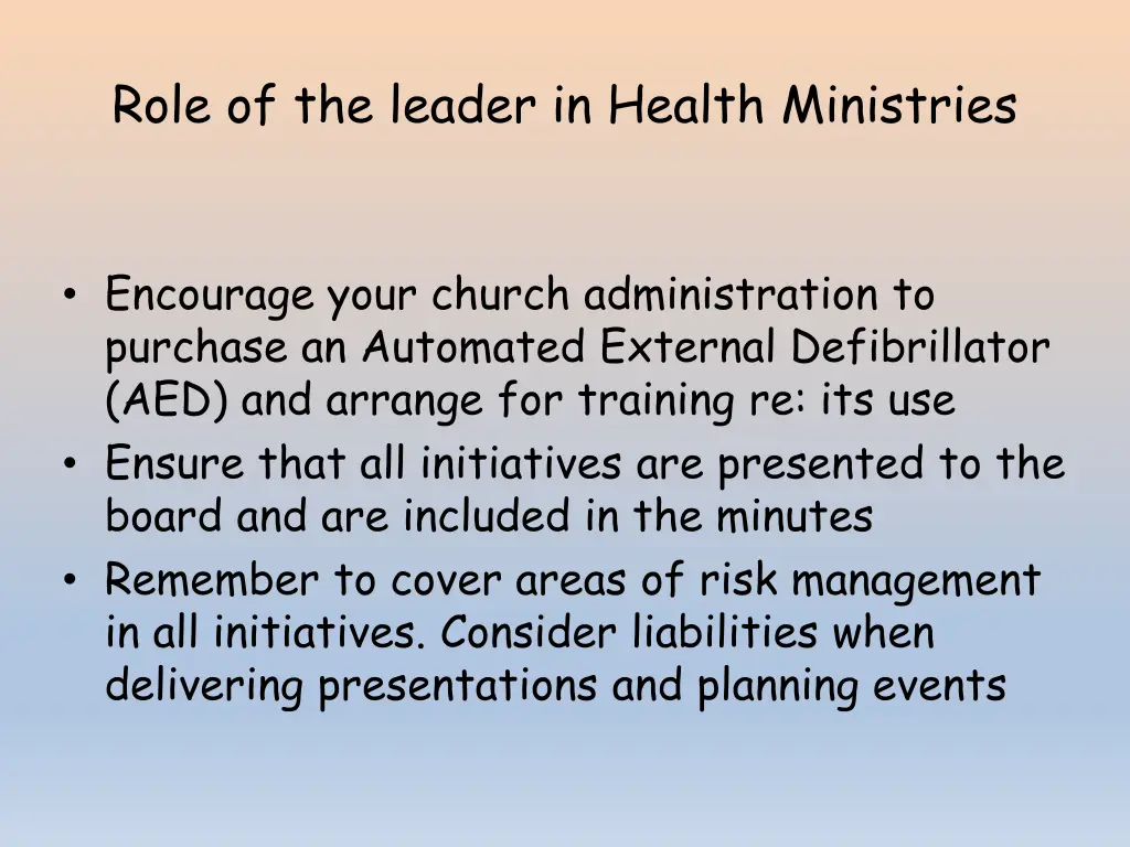 role of the leader in health ministries 7