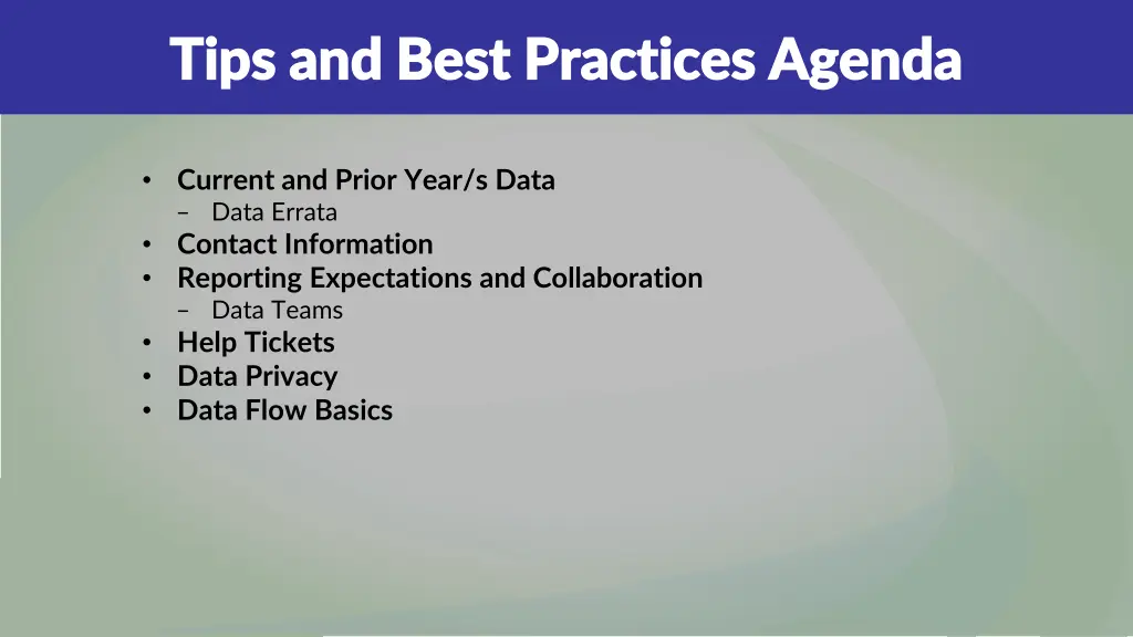 tips and best practices agenda tips and best