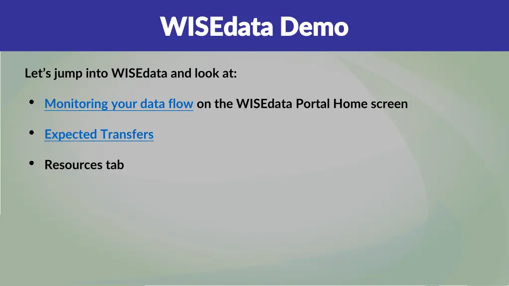 wisedata demo wisedata demo