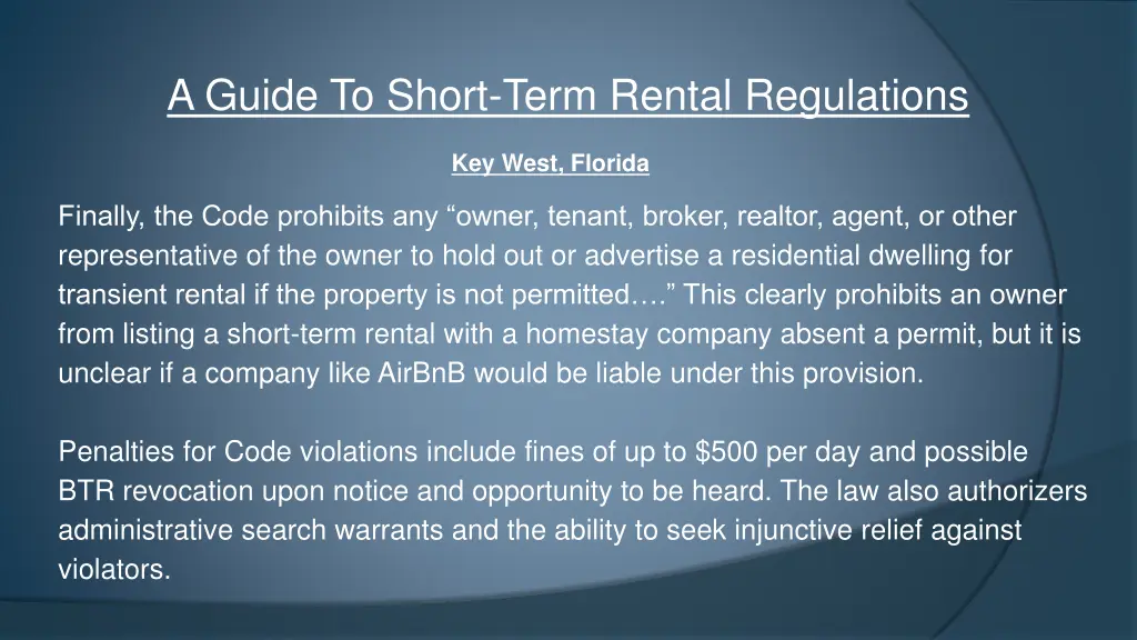 a guide to short term rental regulations 40