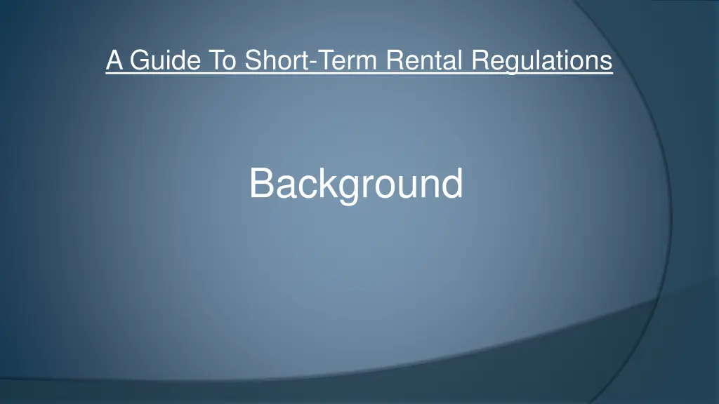 a guide to short term rental regulations