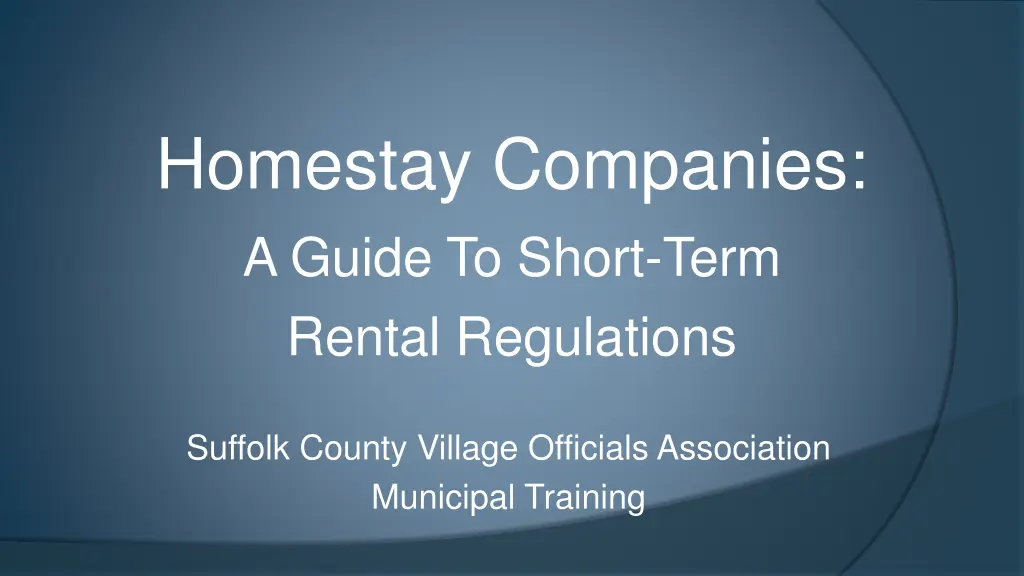 homestay companies a guide to short term rental