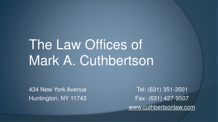 the law offices of mark a cuthbertson
