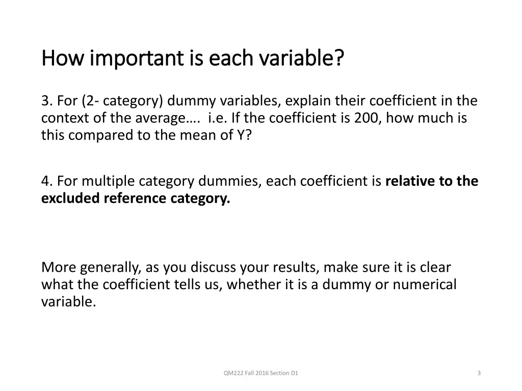 how important is each variable how important