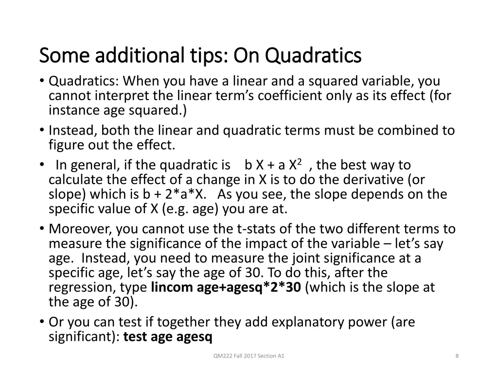 some additional some additional tips