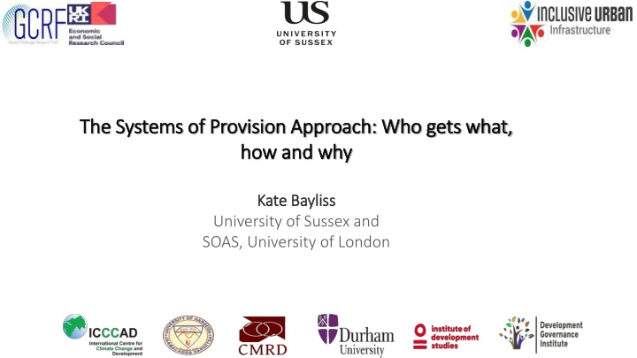 the systems of provision approach who gets what