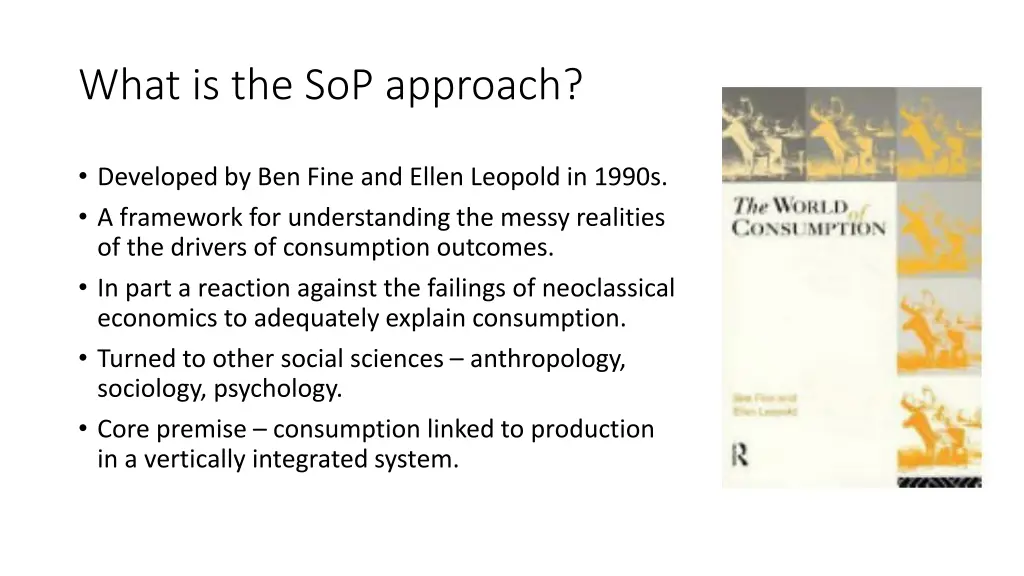 what is the sop approach