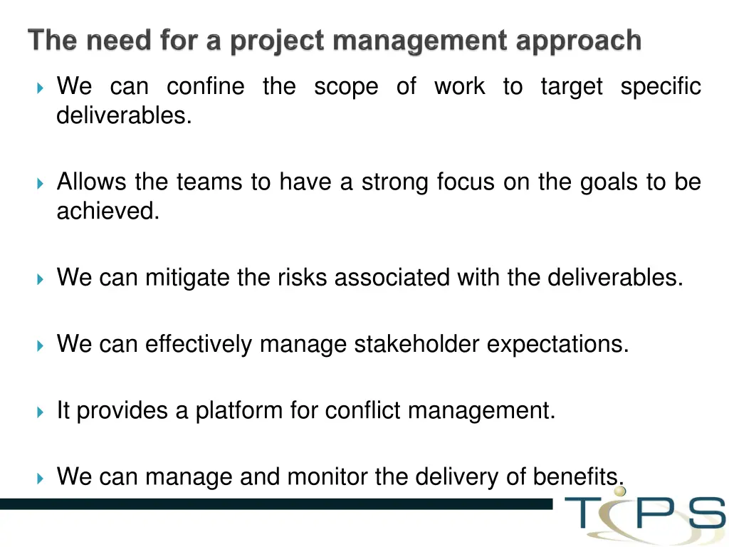 we can confine the scope of work to target