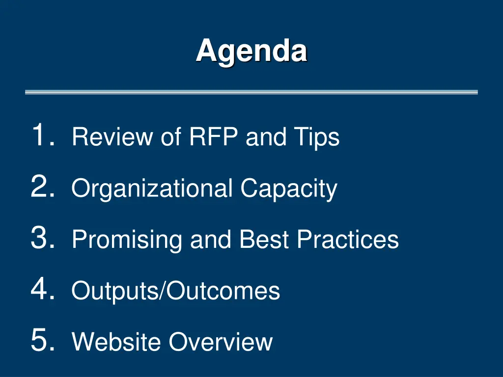 agenda