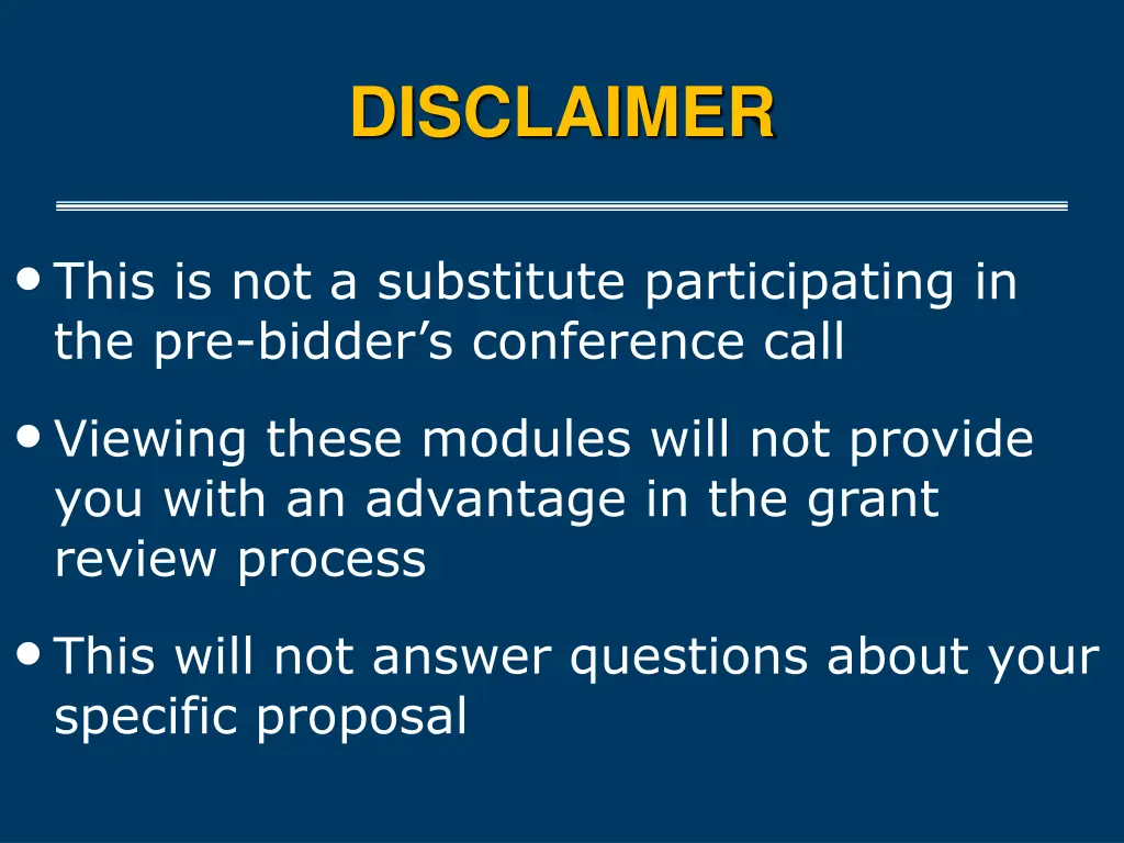 disclaimer